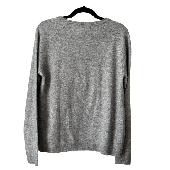 SOLD- Philosophy Cashmere French Bulldog Sweater, Heather Gray Women's size Lg - Picture 8 of 8